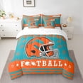 thumbnail image 2 of jejeloiu Football Sport City 7-Piece Twin Bedding Sets,Cyan Orange Bedding Comforter Set For Ball Gamer Reversible, 2 of 8