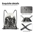 thumbnail image 3 of Kdxio Veterans Day Print Drawstring Backpack Bag,Waterproof Draw String Back Sack, Gym Drawstring Bags Swim Bag For Unisex, 3 of 5