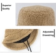 thumbnail image 6 of Muryobao Women Winter Bucket Hat Vintage Cloche Hats Warm Faux Fur Wool Outdoor Fisherman Cap Khaki, 6 of 7