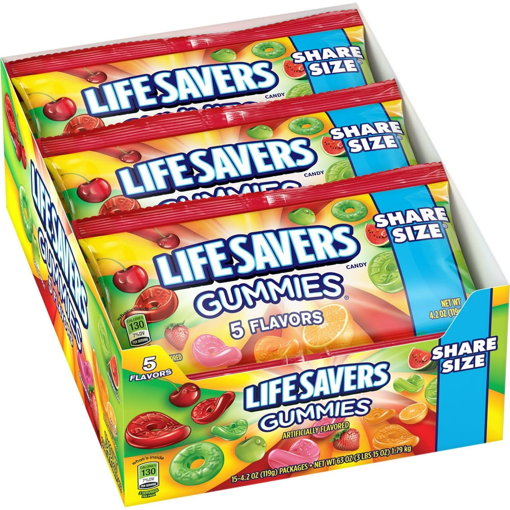 Lifesavers 5 Flavors Gummies Candy 4.2 oz. (15 pk.)