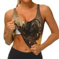 thumbnail image 3 of Balery Apocalyptic Skull Soldier Sujetadores deportivos con espalda cruzada para mujer, acolchados, sin costuras, de alto impacto, ideales para yoga, gimnasio, entrenamiento y fitness.-Medium, 3 of 8
