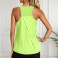 thumbnail image 2 of BYHONG Women’s Workout Blouse Racerback Tank Top for Women Mesh Yoga Shirt Yellow S, 2 of 6