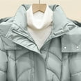 thumbnail image 4 of Wensltd Padded Jacket Womens Full Zip Quilted Hooded Coats Long Sleeve Winter Warm Coat with Pocket, 4 of 9