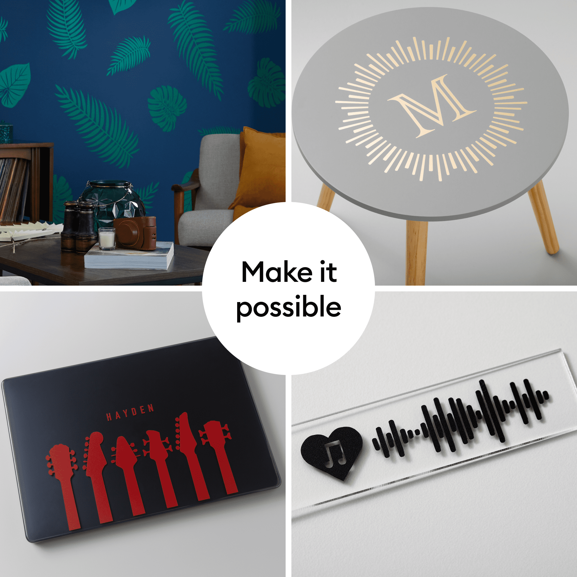 Cricut® Vinyl – Removable (4 ft), Black