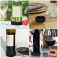 thumbnail image 3 of FELTECHELECTR Silicone Wine Bottle Holder Coasters with Anti Slip Base for Home Use Black 2 Pcs, 3 of 8
