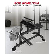 HeeH Seated Calf Raise Machine:Calf Exercise Leg Training Adjustable Equipment, 660LBS Home Gym Black