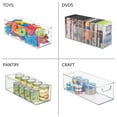 thumbnail image 6 of mDesign Plastic Stackable Kitchen Organizer Storage Bin - 8 Pack - Clear, 6 of 8