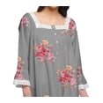 thumbnail image 5 of Moomaya Printed Long Sleeve Ladies Nightdress Lace Neckline Nursing Nightwear, 5 of 6
