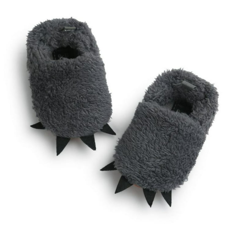 Vegove Funny Plush Paw Slippers, Monster Dino Bear Claw House Slipper, Kids  & Adults Footwear