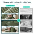 thumbnail image 6 of Linsy Home Plush Corduroy Sleeper Sofa Bed with Storage Chaise, Pull Out Couch Bed with USB, Cup Holder, Side Pocket, U Shaped Sectional Couches for Living Room, Apartment, Green, 6 of 11