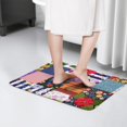 thumbnail image 4 of Pioneer Flower Floral Print Flannel Non Slip Door Rugs,Washable Door Mats Indoor,Decorative Door Mats,Dirt-Resistant and Absorbent Doormat for Entrance,Bedroom,Kitchen,Bathroom,31.5"x17", 4 of 4
