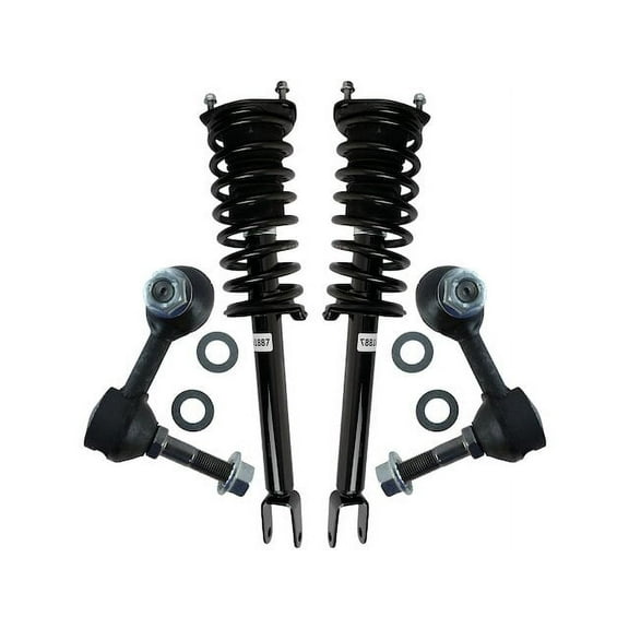 Front Shock Coil Spring Sway Bar Link Kit 4 Piece - Compatible with 2007 - 2017 LS460 RWD 2008 2009 2010 2011 2012 2013 2014 2015 2016