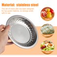 thumbnail image 2 of Miangastore Kitchen Tabletop Snack Tray Stainless Steel Silver 3Pcs 7.86Inch, 2 of 9