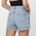 thumbnail image 5 of Breezora Women's Denim Skort High Waisted - Stretchy Jean Skirt with Shorts, Vintage Washed Casual Summer Bottom, 5 of 8