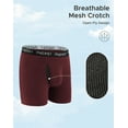 thumbnail image 2 of INNERSY Big and Tall Men's Cotton Underwear Plus Size Boxer Briefs Anti Chafing 5 Pack(2XL,Dark), 2 of 7