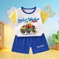 thumbnail image 4 of Bovxnpu Toddler Boys Summer Clothing Sets Kids Graphic T Shirt Shorts Short Sleeve Outfit Set, 4 of 6