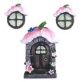 thumbnail image 1 of Pink Puerta de casa de hadas para decoración de ventanas, juego de 3 figuras en miniatura de resina para el hogar, jardín, accesorios de decoración al aire libre que brillan en la, 1 of 5