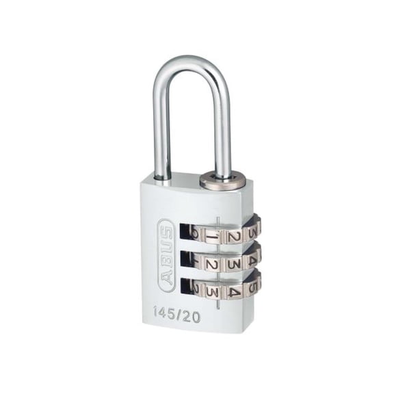ABUS - 145/20 20mm Aluminium Combination Padlock Silver 46574