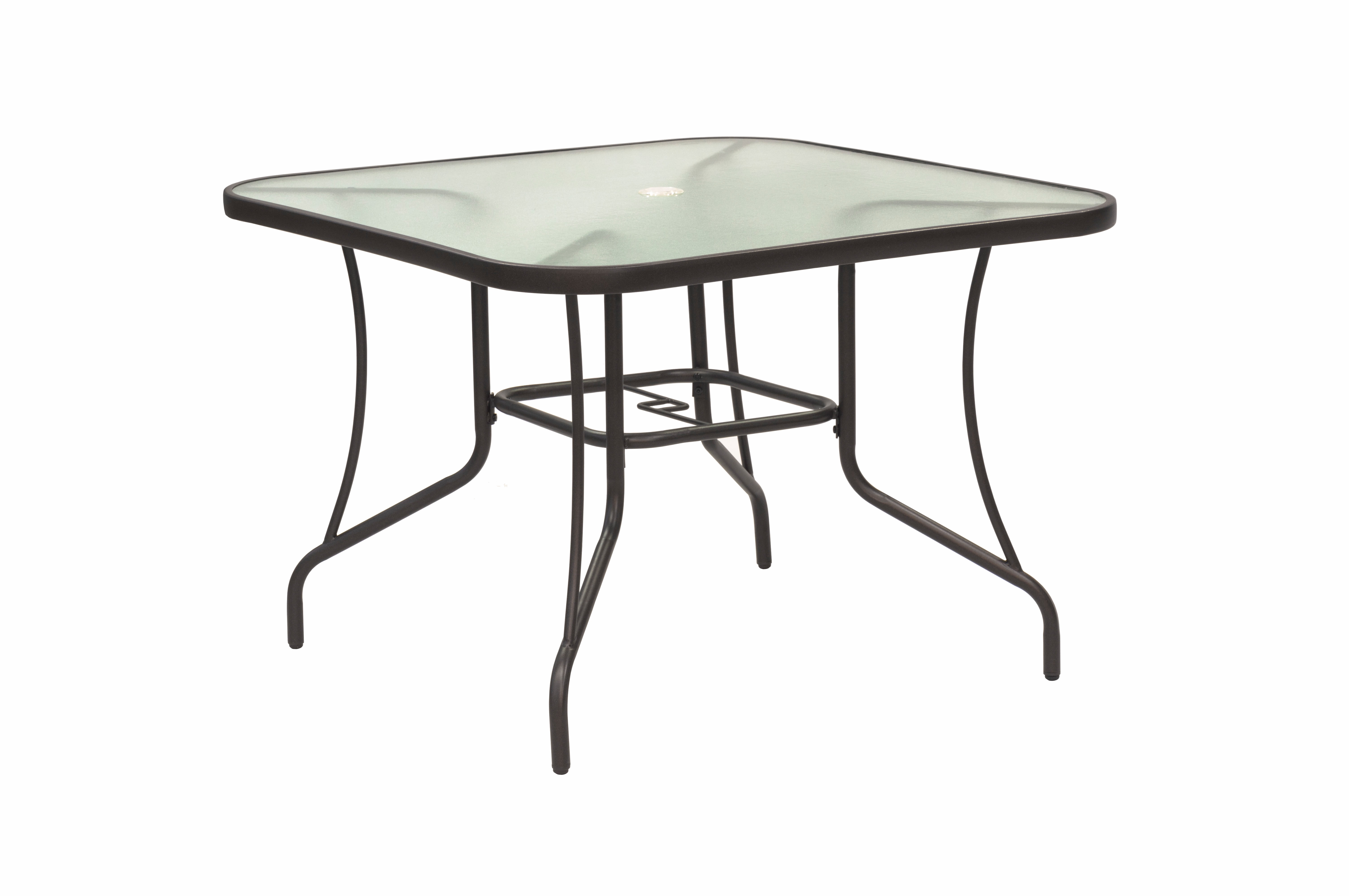 Outdoor Patio Garden Furniture Augusta 5-Piece Dining Set with 4 Cushioned Chairs, 1 Square Dining Table - Red