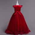 thumbnail image 6 of Fgnfyis Girls Dress Long Flowy Summer Formal Gown for Piano Performance Party Wedding Toddler Girl Dress Red 6-7 Years, 6 of 6