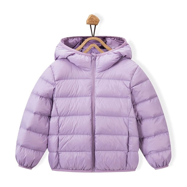 Chaqueta de plumón ligera para niños Ropa de invierno para niños Nueva chaqueta corta de plumón de pato blanco con capucha para niños y niñas