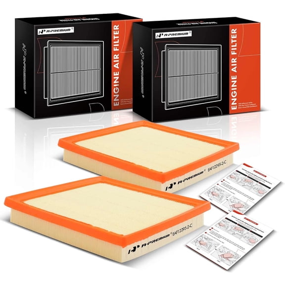 A-Premium 2-PC Engine Air Filter Compatible with Subaru Ascent, Crosstrek, Forester, Impreza, Legacy, Outback, WRX, 2017-2022, Flexible Panel, Replace# 16546-AA16A