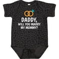 thumbnail image 3 of Inktastic Daddy Will You Marry My Mommy with Rings for Proposal Boys or Girls Baby Bodysuit, 3 of 5
