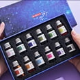 thumbnail image 5 of XISAOK 12 Colors Calligraphy Pen Ink 12 Constellation Ink Gold Powder Glass Dip Pen Inks Fountain Pen Writing Signature Artistic Ink with Gift Box, 5 of 14