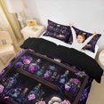 thumbnail image 3 of Homewish Magic Witchy Skull Shelf Twin Duvet Cover for Women, Purple Rose Gothic Print Twin Bedding, Black Reversible, 2pcs, 1 Duvet Cover and 1 Pillowcase, 3 of 6