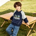 thumbnail image 4 of Atogsazn Children Boys Crew Neck Sweatshirt Cartoon Pullover Long Sleeve Sweatshirts Fall Winter Tops Navy 3-4 Years Fashion, 4 of 6