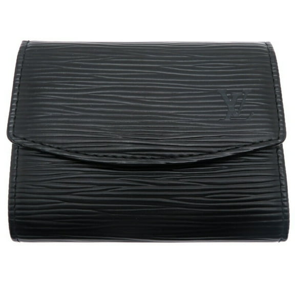 Pre-Owned Louis Vuitton Portemonnay Simple Men's Coin Case M63412 Epi Black (Good)