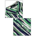 thumbnail image 5 of Lars Amadeus Men's Button Down Point Collar Short Sleeve Vertical Striped Shirt, 5 of 6