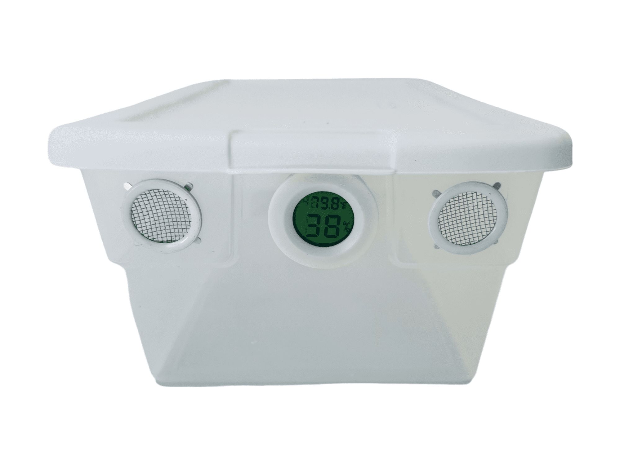 6 Quart Clear Vented Terrarium Habitat with Digital Hygrometer for Isopods Small Bugs Insects Pets