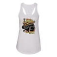thumbnail image 2 of Wild Bobby, 1990 Vintage Garage Customs Hot Rod Classic Car Cars and Trucks Ladies Racerback Tank Top, White, Small, 2 of 3