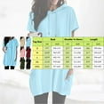 thumbnail image 2 of Women Summer Casual Fashion Short Sleeve Soild Color Hooded Long Double Pocket TShirt Top Long Sleeve Polyester Spandex Our Womens Long Sleeve Workout Top Womens Shirts Summer Short Sleeve Sports, 2 of 6