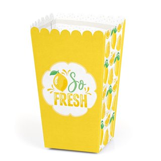 Lemon Theme Party Treats Bags With Stickers Green Lemon Party 