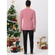 thumbnail image 5 of Camiseta a rayas para hombre Lars Amadeus manga larga cuello redondo rojo L, 5 of 6