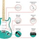 thumbnail image 2 of Paquete Guitarra Electrica Jethro Series By Steelpro 032 Color Sherwood Verde Diapasón de Maple Natural para Diestro, 2 of 8