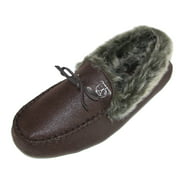 Ugly Me Men's Faux Suede Closed-Back Jack Moccasin Slipper with Faux Fur Lining