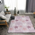 thumbnail image 3 of LNWH Pink Star Texture Abstract Rug for Bedroom Living Room, Non-Slip Soft Foldable Carpet, 63" x 48", 3 of 6