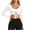 White, variant on Staron Women's Short Sleeve Wrap Cardigan Yoga Cover Up Casual Cropped Top with Hood Comfortable Sports Leisure Tops, Navy L