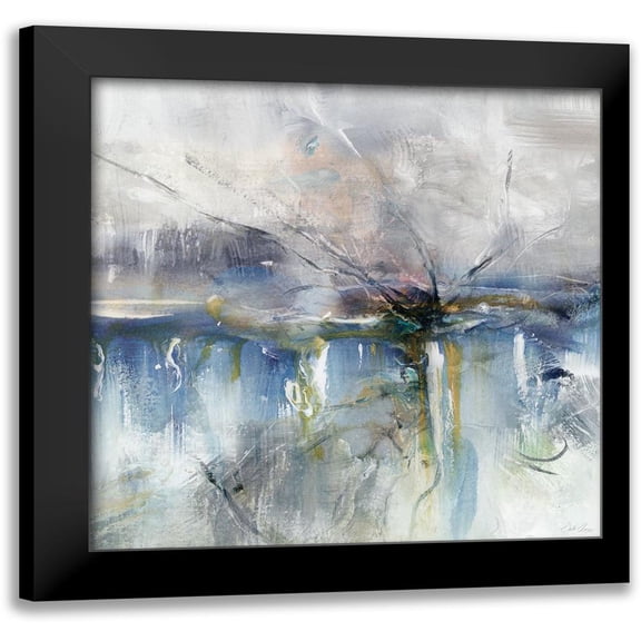 Chang, Stella 12x12 Black Modern Framed Museum Art Print Titled - Abstract Striation II