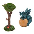 thumbnail image 2 of Dragón de jardín de hadas, resina resistente al agua, colores brillantes, detalles ricos, minifigura de dragón con guía para decoración DIY, 2 of 5