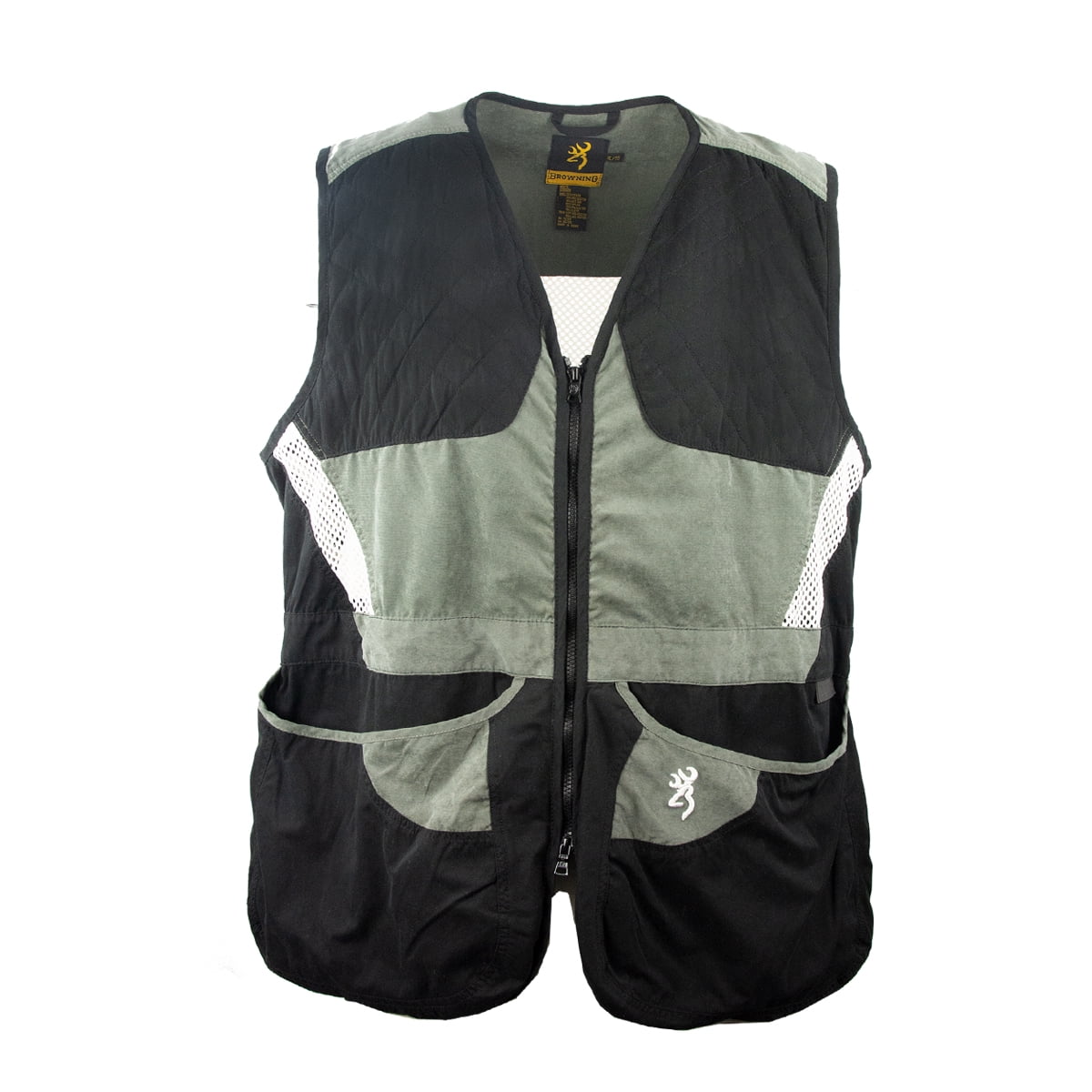 Browning Trapper Creek Mesh Shooting Vest Black/Grey Small
