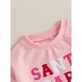 thumbnail image 4 of Newborn Baby Girls Christmas Clothes Letter Embroidery Sweatshirt Romper Long Sleeve Oversized Bodysuit Fall Winter Outfit, 4 of 8