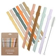 thumbnail image 2 of HomeLife 10Pcs Colorful Silicone Straws Reusable Easy to Clean BPA-free Food Grade Dishwasher Safe Straight Straws, 2 of 12