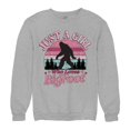 thumbnail image 5 of Just a Girl Who Loves Bigfoot Sweatshirt Sasquatch Fan Cryptid Cute Gift Vintage Sunset Wildlife Camping Crewneck, 5 of 7