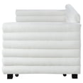 thumbnail image 6 of Patricia Boucle Upholstered Twin Day Bed with Trundle White, 6 of 11