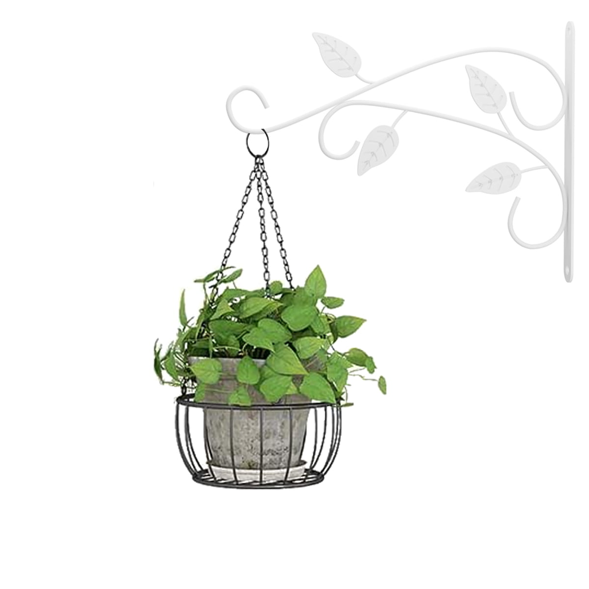 Details about   Planter Hanging Basket Plant Holder Metal Frame With Chain Garden Decor S/M/L 