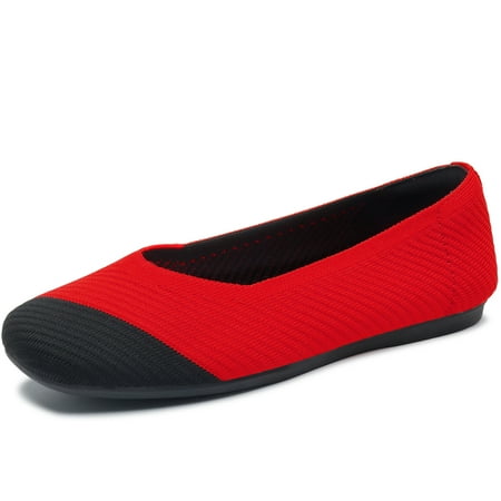 

CHNGXWE Stylish washable women‘s ballet flats with square toe design - perfect for office or casual wear. Comfortable fashionable and versatile two toned flats for a trendy look